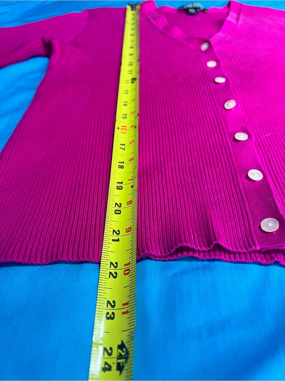 Lauren Ralph Lauren Made in Hong Kong Vintage Pink Cardigan M - Picture 8 of 14